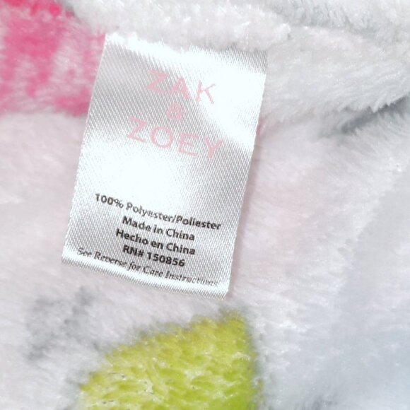 Zak & Zoey Multi Color Hearts Baby Soft Lovey Security Blanket 31" X 30" - Picture 4 of 4